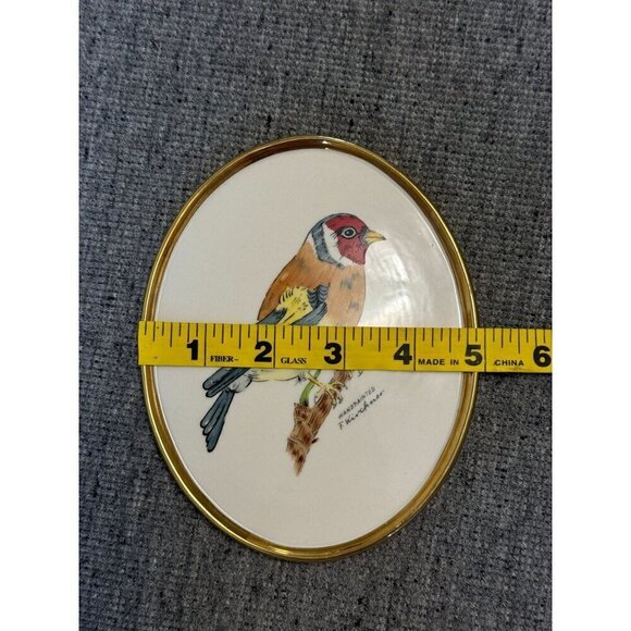 Vintage 1975 Goebel F. Kirchner Handpainted Porcelain Bird Wall Hanger - Picture 5 of 8